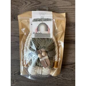 New DIY Macrame Rainbow Kit Sage Green White Crafty Artsy Baby Shower Homemade